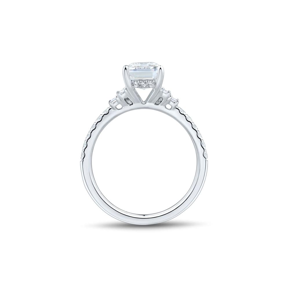 Lab Grown Emerald-Cut Diamond Engagement Ring in 14K White Gold (3 ct. tw.) – Image 3 of 3