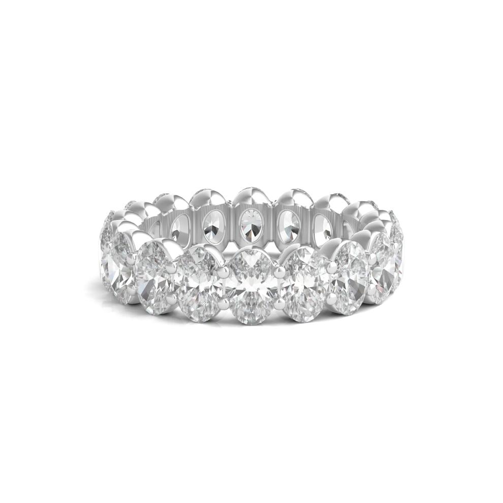 Oval-Cut Diamond Eternity Band in Platinum (7 ct. tw.) – Image 1 of 3