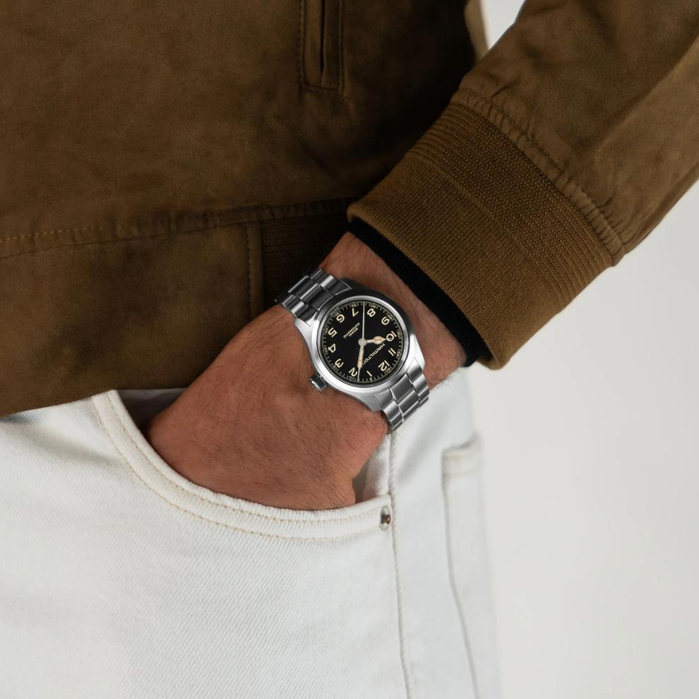 Khaki Field Murph Watch with Stainless Steel Bracelet – Image 4 of 4
