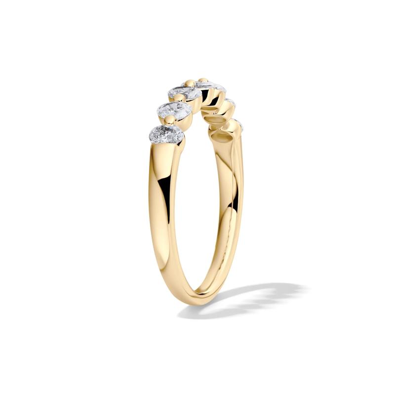 Lab Grown Diamond Seven-Stone Shared-Prong Band in 14K Yellow Gold &#40;1/2 ct. tw.&#41;  – Image 3 of 4