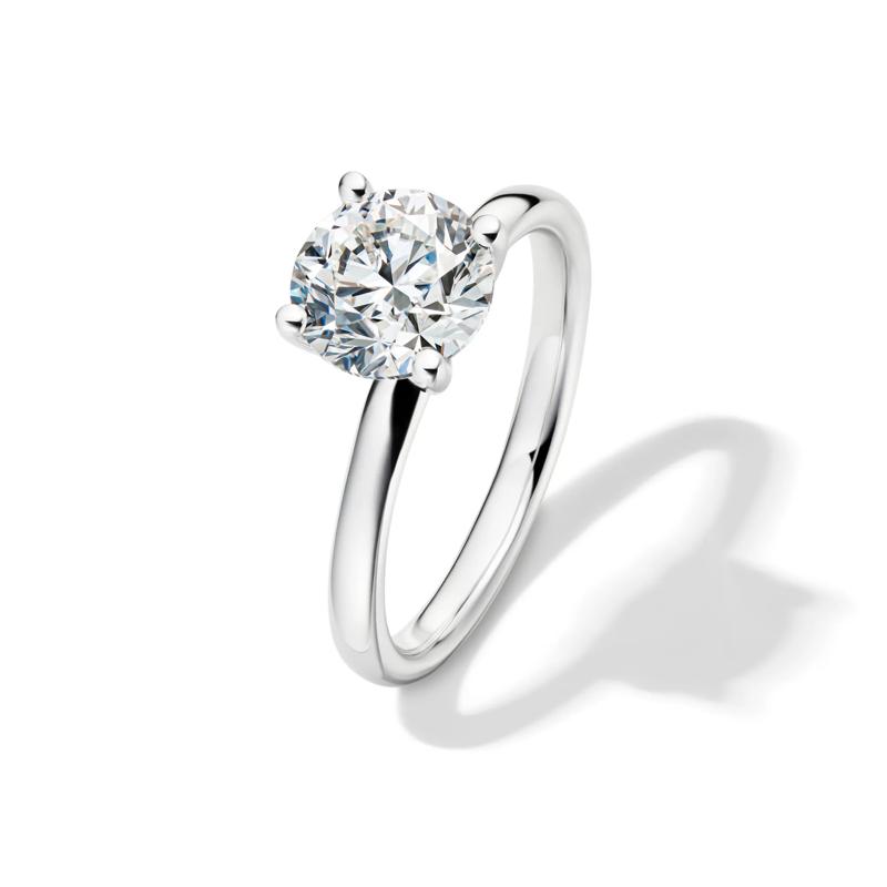 Diamond Round Brilliant Cut Solitaire Engagement Ring in 14K White Gold (2 ct.) – Image 4 of 5