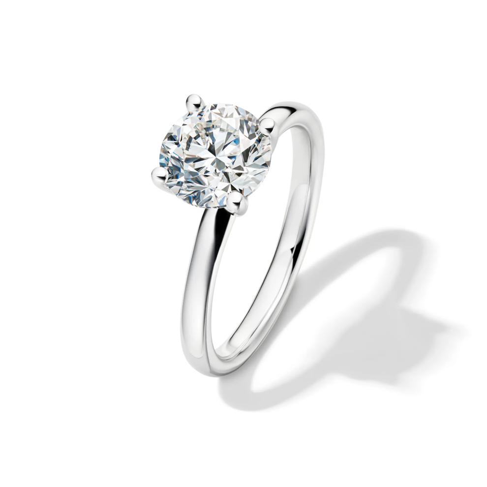 Diamond Round Brilliant Cut Solitaire Engagement Ring in 14K White Gold (2 ct.) – Image 4 of 5