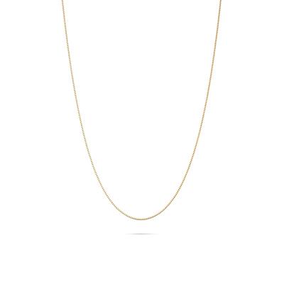 Box Chain Necklace in 10K Yellow Gold, 0.70mm, 16"