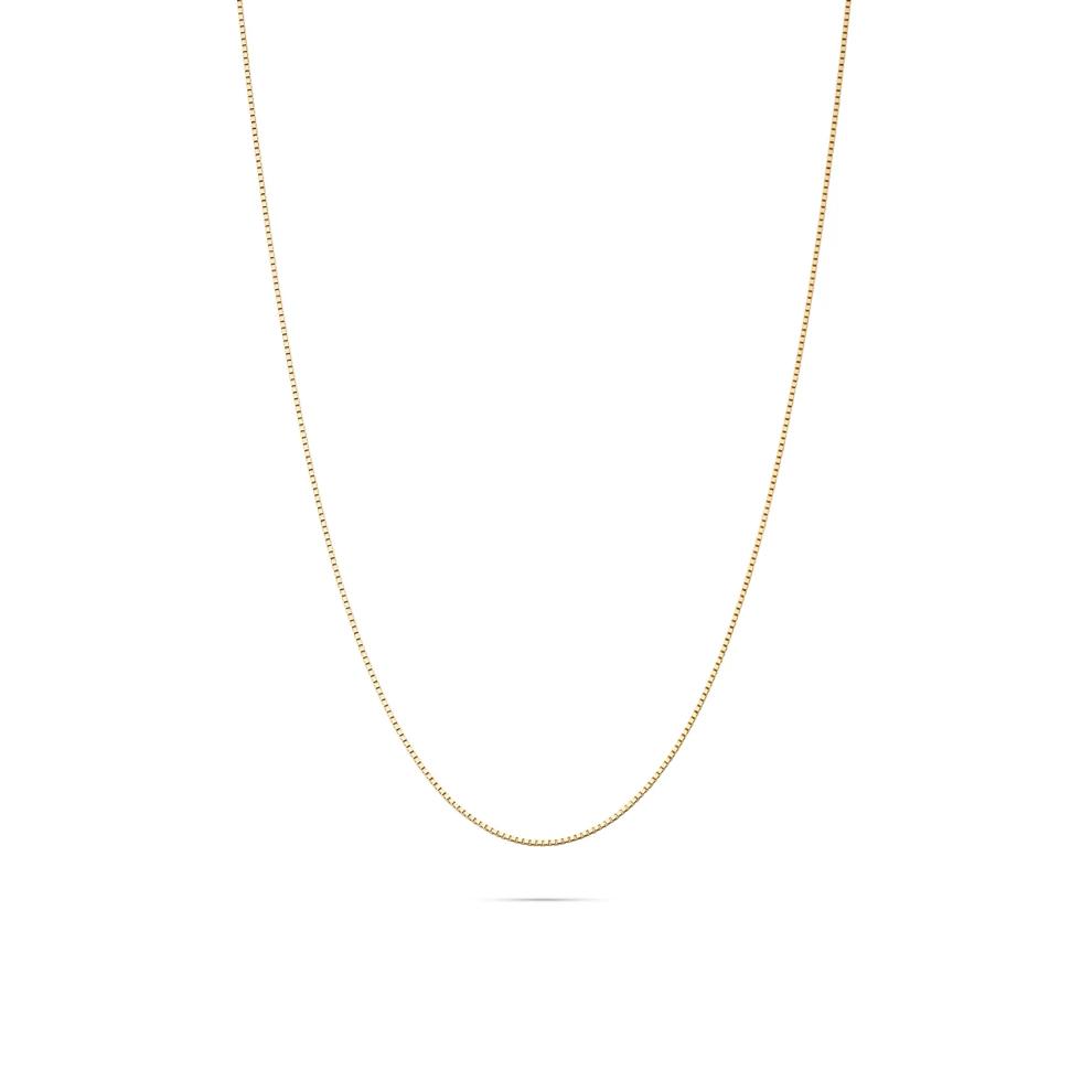 Box Chain Necklace in 10K Yellow Gold, 0.70mm, 16" – Image 1 of 5