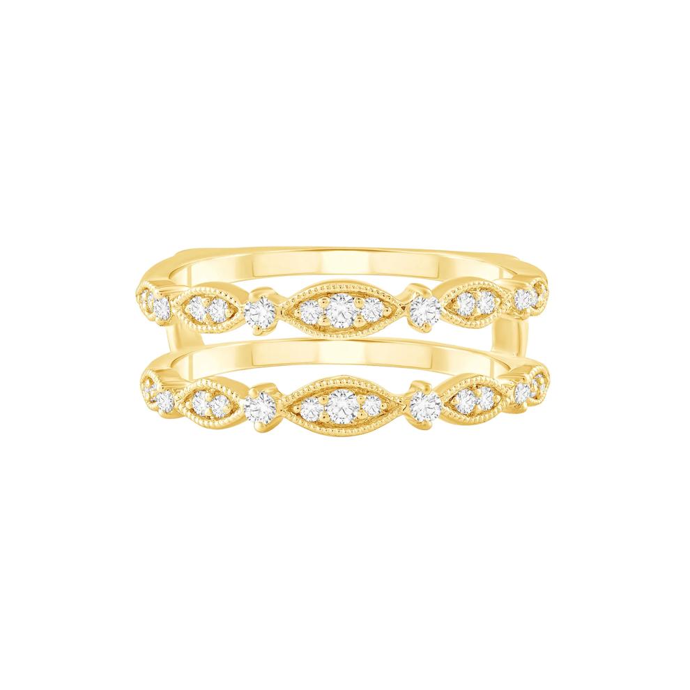 Diamond Insert Ring in 10K Yellow Gold (1/4 ct. tw.) – Image 1 of 3