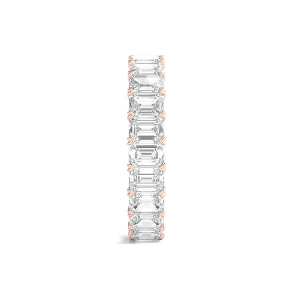 Lab Grown Emerald-Cut Diamond Eternity Band in 14K Rose Gold (4 ct. tw.)  – Image 3 of 3