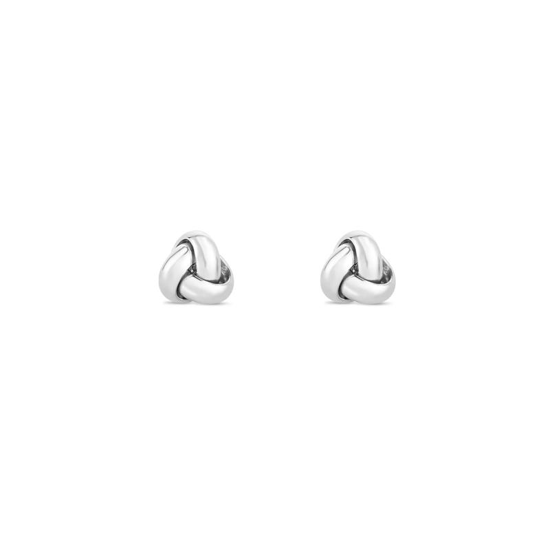 Love Knot Stud Earrings in 14K White Gold – Image 2 of 3