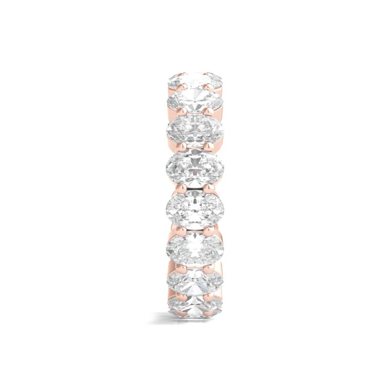 Oval-Shaped Diamond Wedding Band with Eternity Setting in 14K Rose Gold &#40;5 ct. tw.&#41; – Image 3 of 3