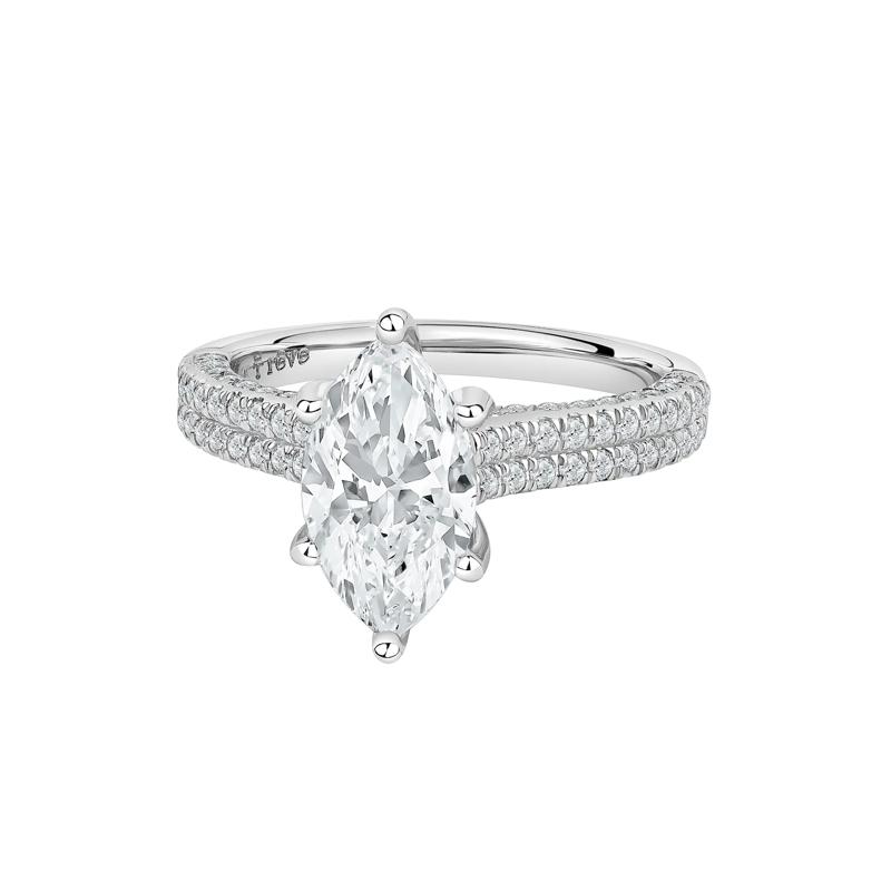 Morgan Lab Grown Diamond Engagement Ring in 14K White Gold &#40;2 7/8 ct. tw.&#41; – Image 4 of 5