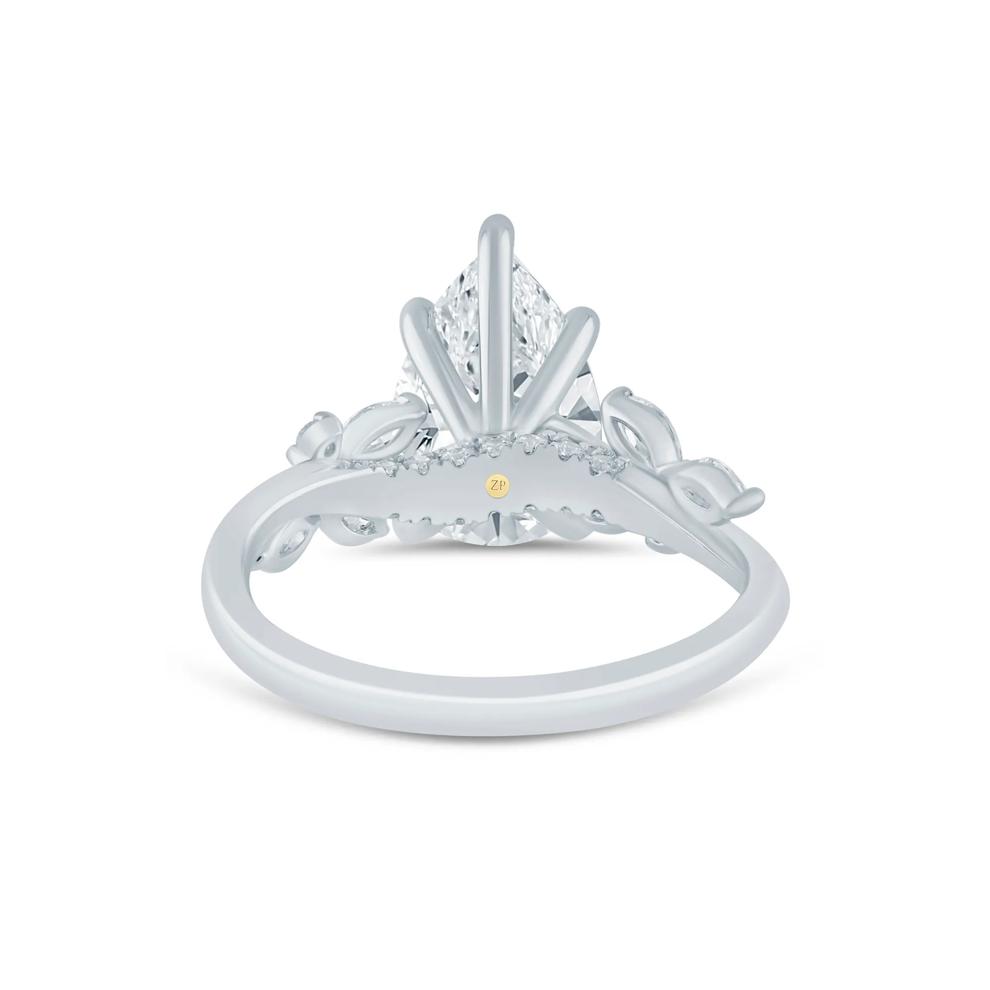 Lab Grown Diamond Pear-Shaped Engagement Ring in 14K White and Yellow Gold (3 3/8 ct. tw.) – Image 3 of 3