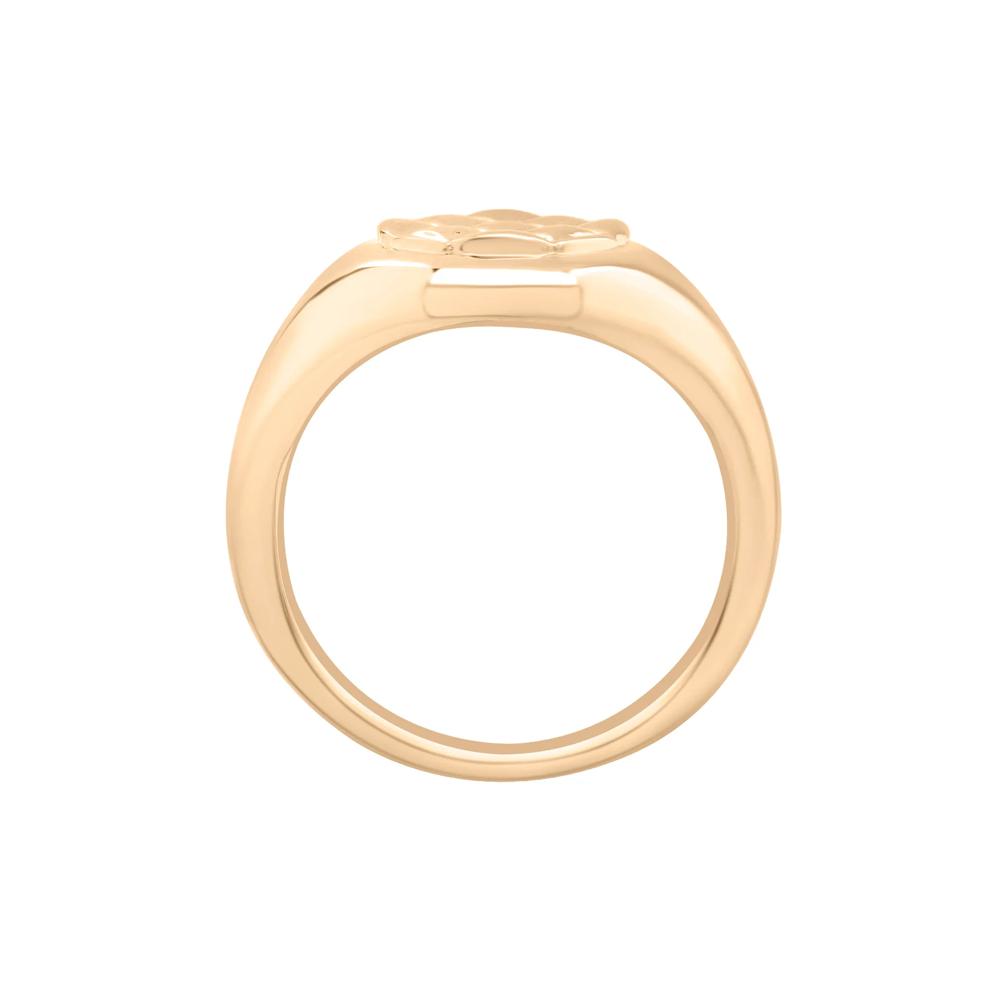 Quilted Signet Ring in Vermeil – Image 3 of 8