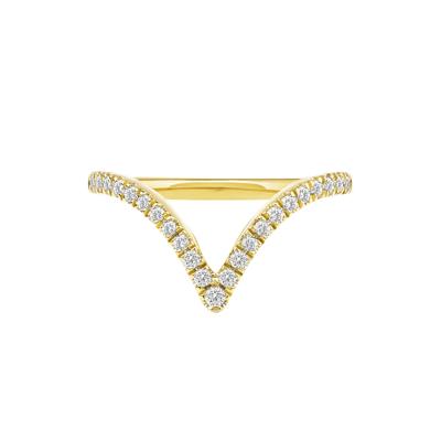 Ellis Lab Grown Diamond Chevron Band in 14K Yellow Gold (1/4 ct. tw.)