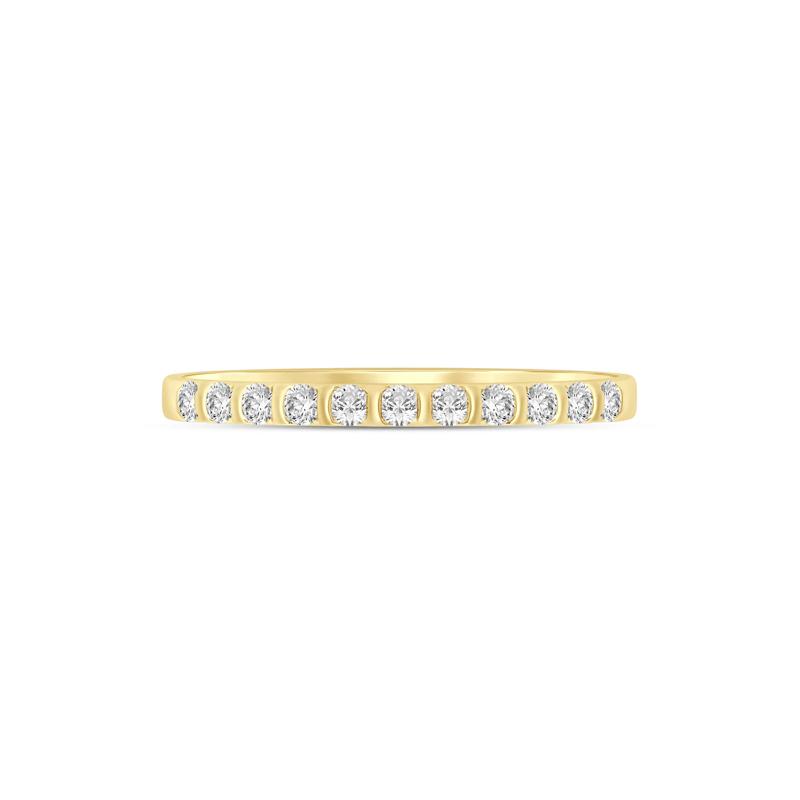 Diamond Band in 10K Yellow Gold &#40;1/7 ct. tw.&#41; – Image 1 of 3