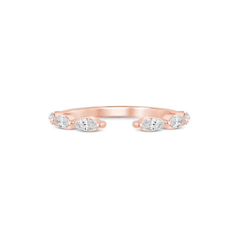 Lab Grown Diamond Open Stack Anniversary Band in 14K Rose Gold &#40;3/8 ct. tw.&#41; – Image 1 of 2