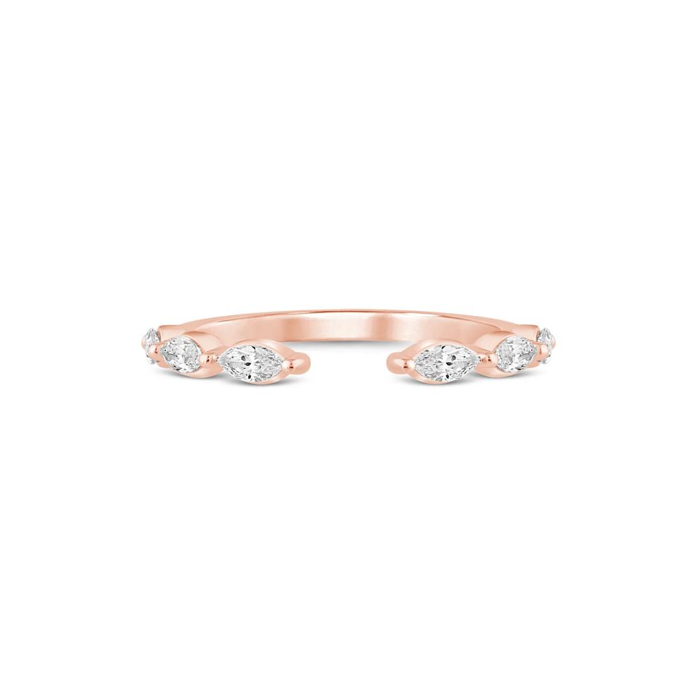Lab Grown Diamond Open Stack Anniversary Band in 14K Rose Gold (3/8 ct. tw.) – Image 1 of 2