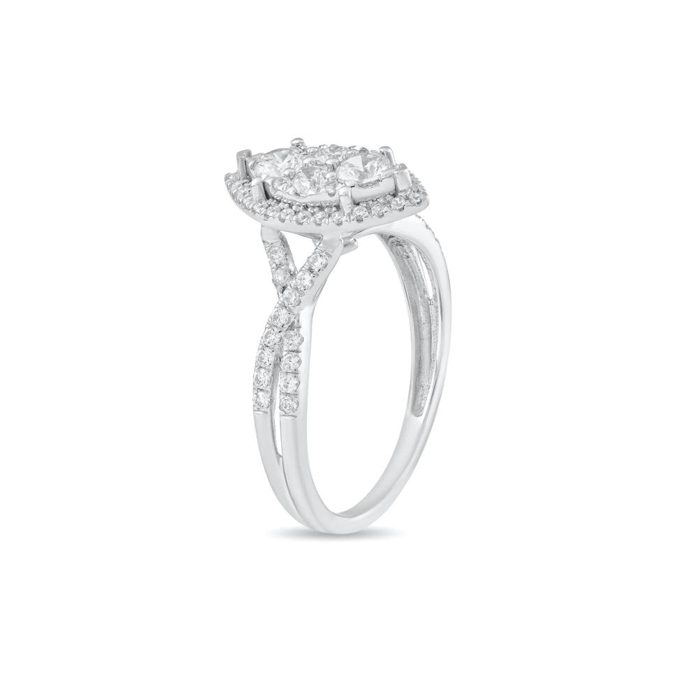 Diamond Marquise Composite Engagement Ring in 10K White Gold (3/4 ct. tw.) – Image 4 of 4