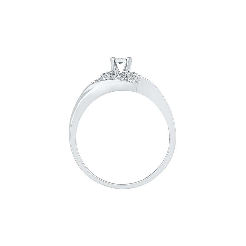 1/10 ct. tw. Diamond Bypass Promise Ring in Sterling Silver – Image 2 of 3