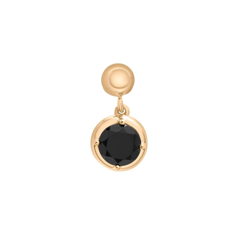 Onyx  Bead Charm in Vermeil – Image 1 of 3