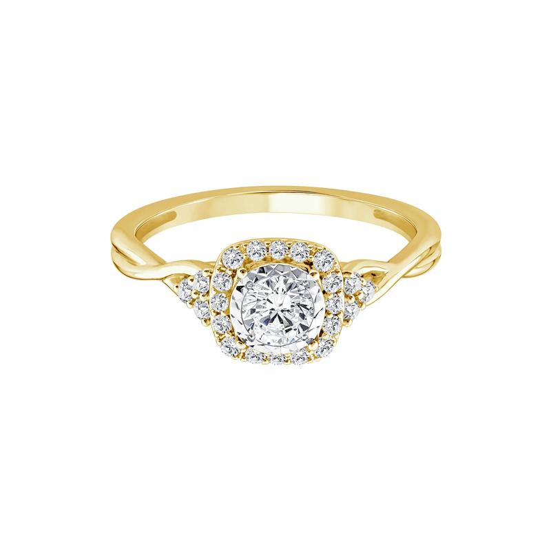 Lab Grown Diamond Promise Ring in 10K Yellow Gold (1/2 ct. tw.) – Image 1 of 3