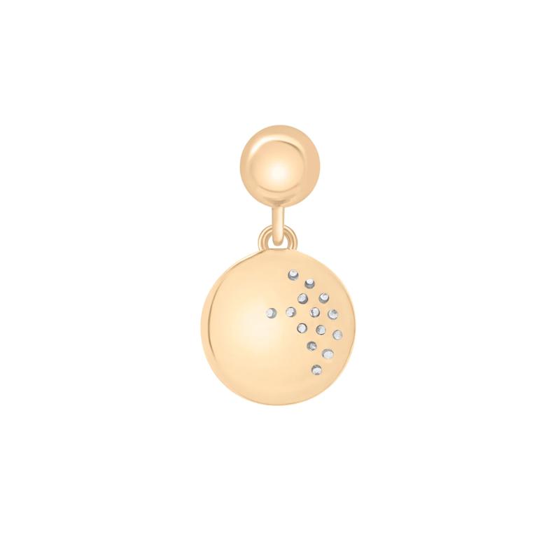 Diamond Accent Yin and Yang Bead Charm in Vermeil – Image 3 of 3