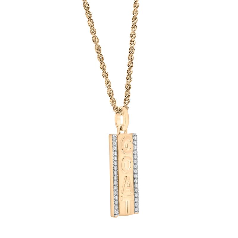 Men&#39;s Diamond GOAT Pendant in 10K Yellow Gold &#40;1/2 ct. tw.&#41; – Image 2 of 4