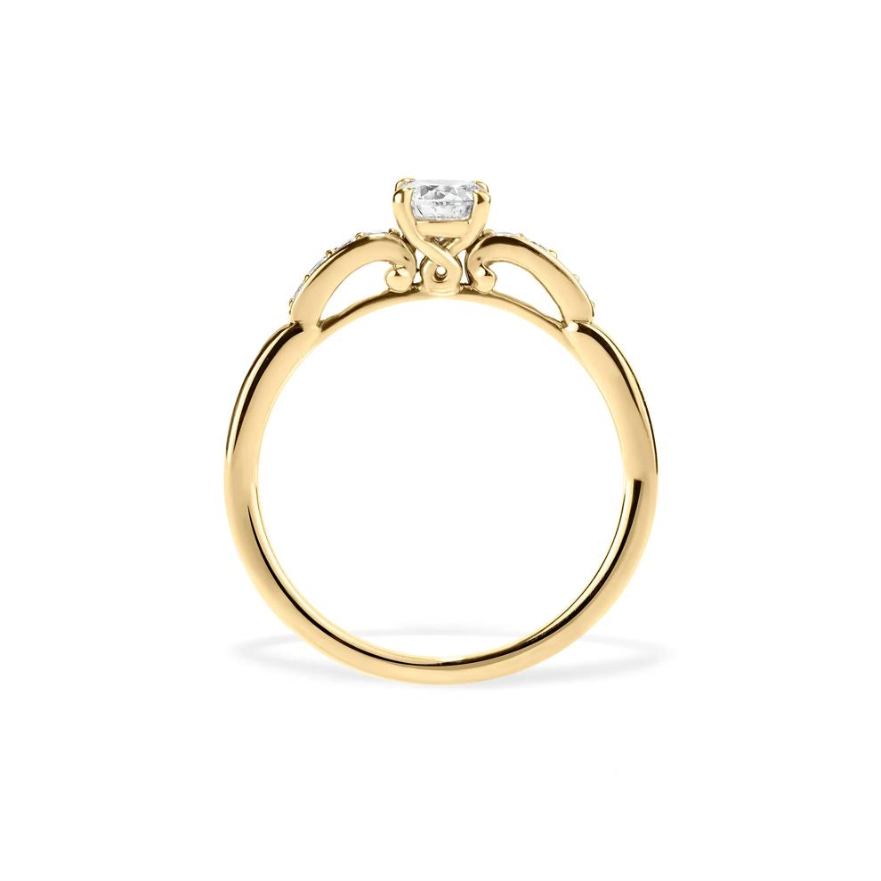 Diamond Round Engagement Ring in 10K Yellow Gold (1/2 ct. tw.) – Image 2 of 4