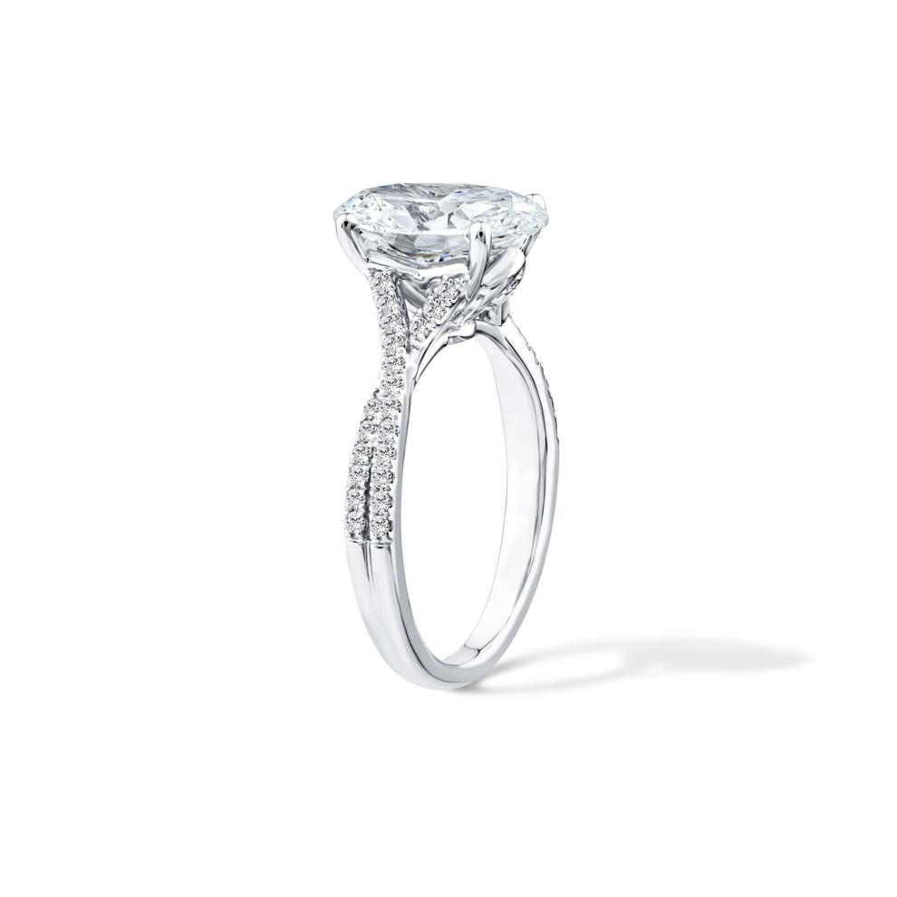Lab Grown Diamond Oval-Shaped Engagement Ring in Platinum (3 1/3 ct. tw.) – Image 3 of 4
