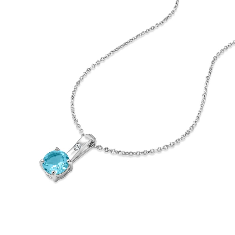 Sky Blue Topaz &amp; Diamond Accent Pendant &amp; Earrings Boxed Set in Sterling Silver – Image 7 of 7