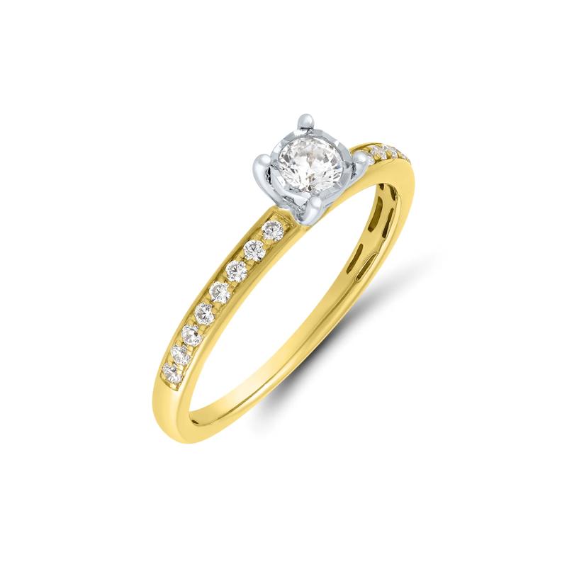1/2 ct. tw. Diamond Engagement Set in 14K Yellow Gold – Image 4 of 5