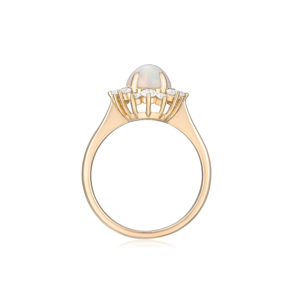 Ethiopian Opal &amp; Diamond Ring in 14K Yellow Gold (1/2 ct. tw.) – Image 2 of 3