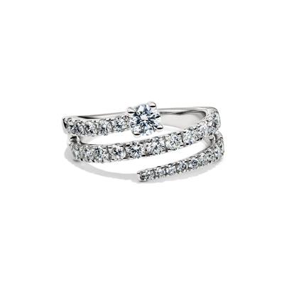 Lab Grown Diamond Coil Ring in 14K White Gold (1 1/4 ct. tw.)