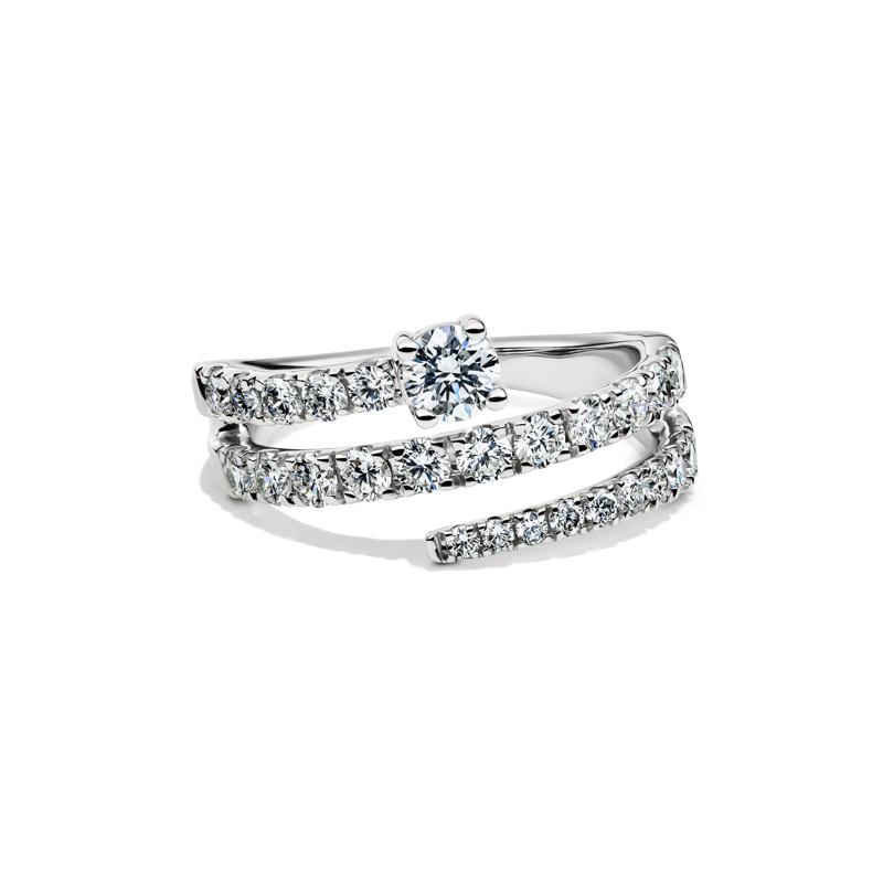 Lab Grown Diamond Coil Ring in 14K White Gold &#40;1 1/4 ct. tw.&#41; – Image 1 of 4