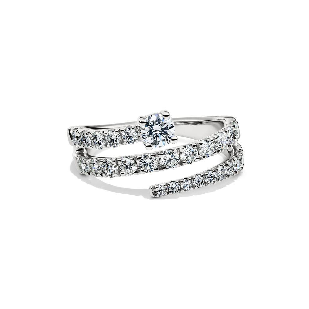 Lab Grown Diamond Coil Ring in 14K White Gold (1 1/4 ct. tw.) – Image 1 of 4