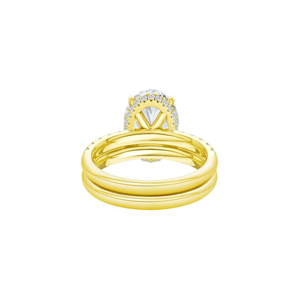 Lab Grown Diamond Oval Bridal Set in 14K Yellow Gold (5 ct. tw.) – Image 4 of 5