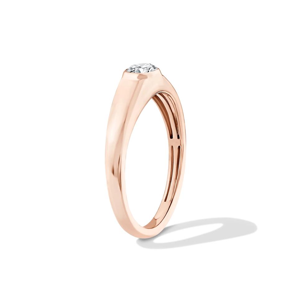 Lab Grown Diamond Round Promise Ring in 10K Rose Gold (1/3 ct. tw.) – Image 3 of 4