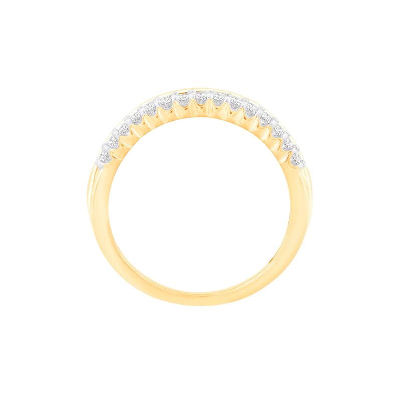 1 ct. tw. Diamond Multi-Row Ring in 10K Yellow Gold – Image 2 of 3