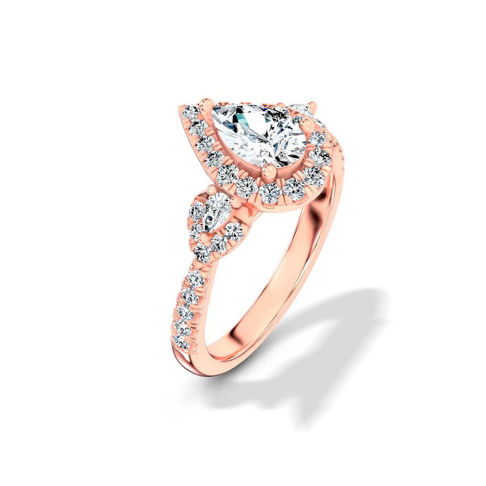 Lab Grown Diamond Pear Engagement Ring in 14K Rose Gold (1 ct. tw.) – Image 4 of 4