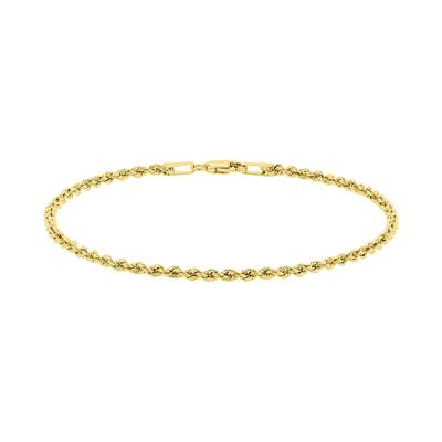Rope Bracelet in 14K Yellow Gold, 7.5”