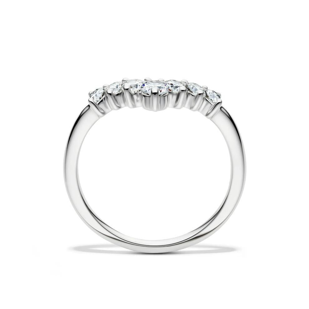 1/2 ct. tw. Diamond Contour Band in 14K White Gold – Image 2 of 4