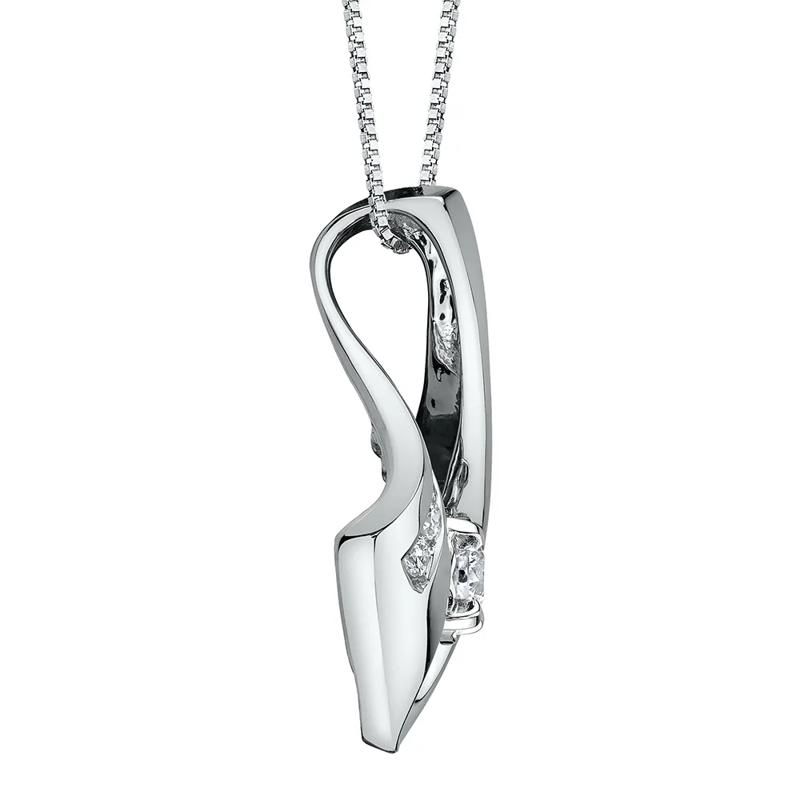 1/4 ct. tw. Diamond Pendant in 10K White Gold – Image 2 of 3