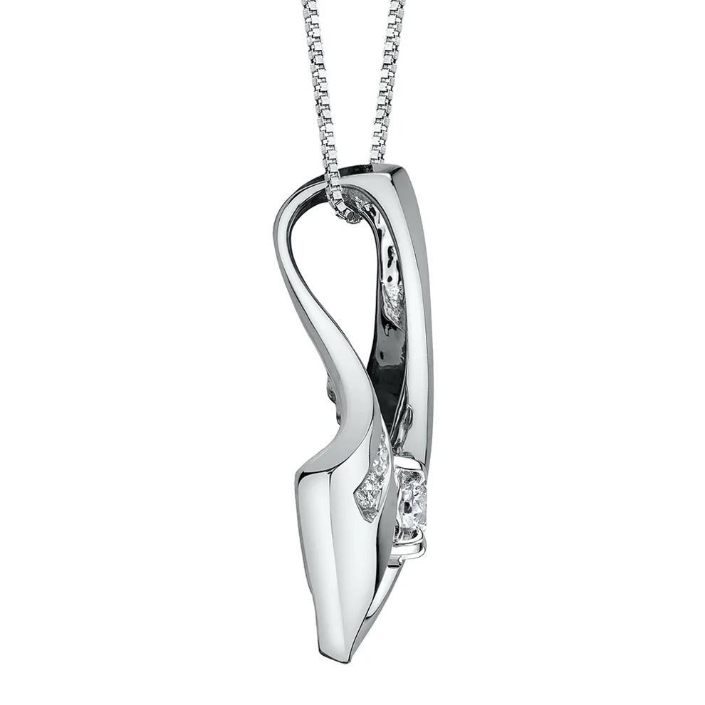 1/4 ct. tw. Diamond Pendant in 10K White Gold – Image 2 of 3
