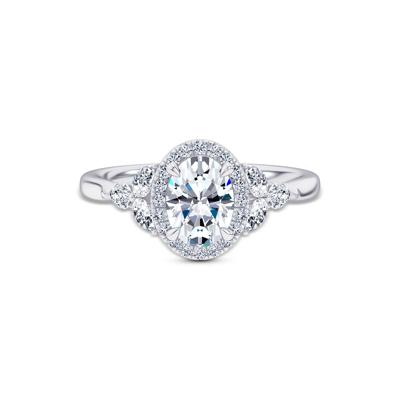 Diamond Oval Halo Engagement Ring in Platinum (1 3/8 ct. tw.)