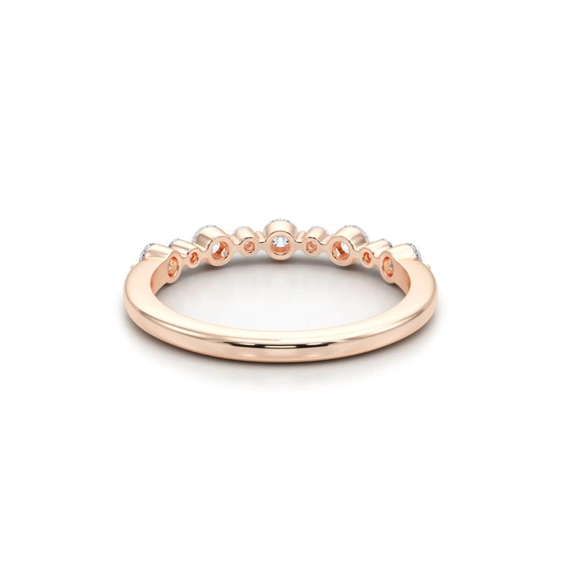 Lab Grown Diamond Shared-Prong Anniversary Band in 14K Rose Gold &#40;1/2 ct. tw.&#41; – Image 4 of 6