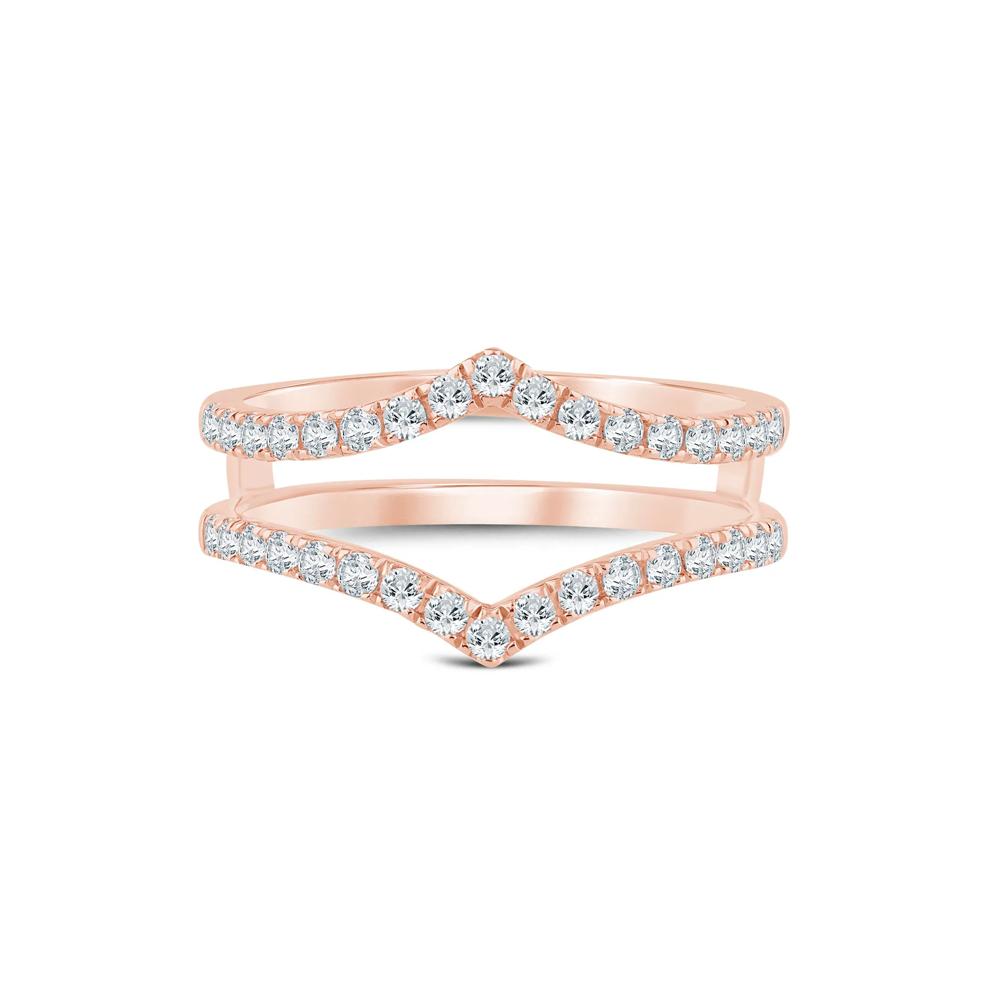 Diamond Chevron Ring Insert in 14K Rose Gold (1/2 ct. tw.) – Image 1 of 3