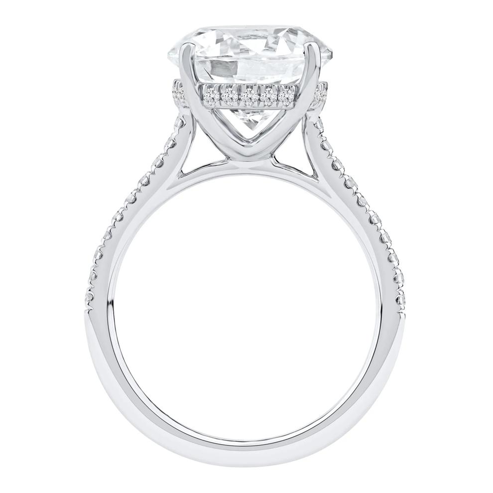 Lab Grown Diamond Round Engagement Ring in 14K White Gold (5 1/3 ct. tw.) – Image 2 of 4