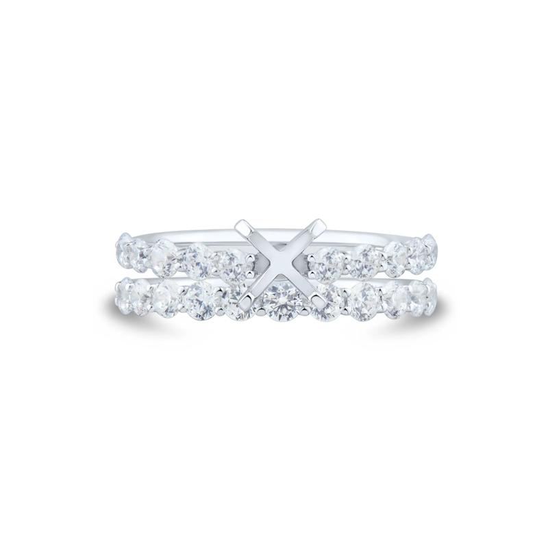 1 1/2 ct. tw. Round Lab Grown Diamond Semi-Mount Engagement Ring Set in Platinum &#40;Setting Only&#41; – Image 2 of 8