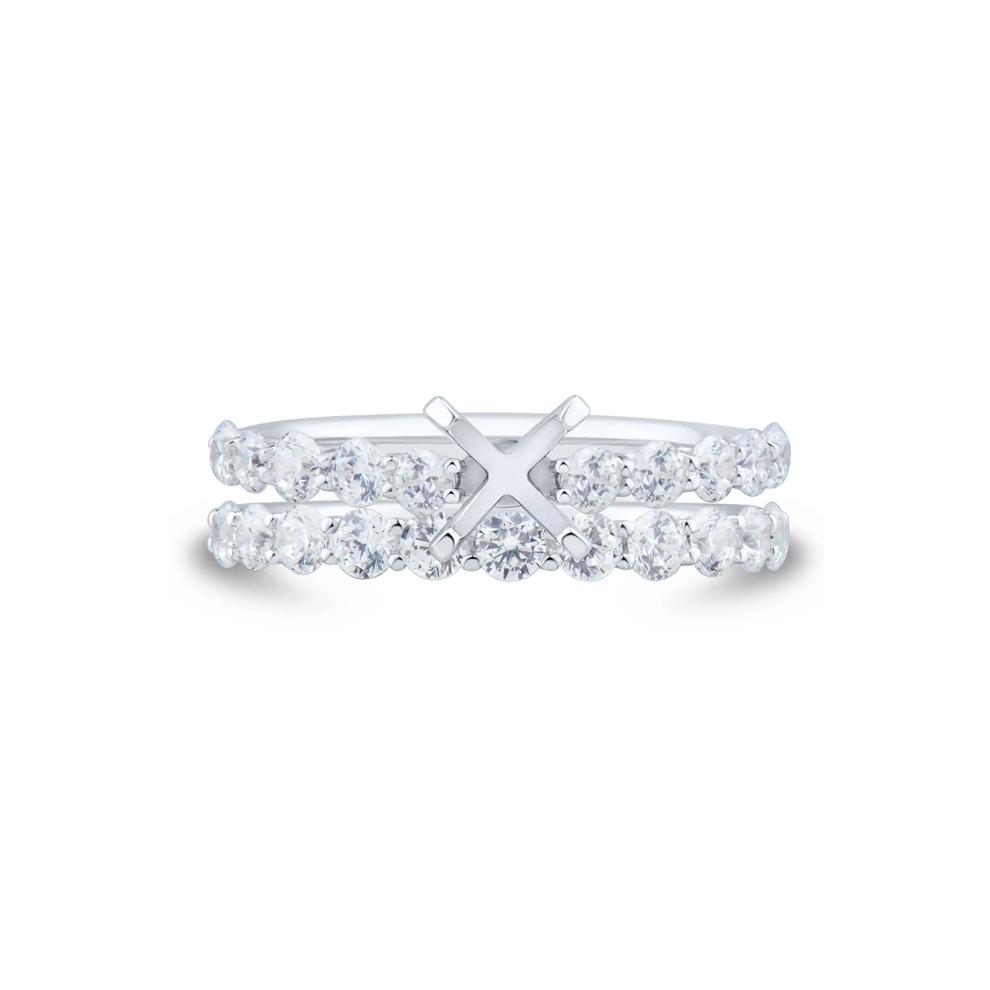 1 1/2 ct. tw. Round Lab Grown Diamond Semi-Mount Engagement Ring Set in Platinum (Setting Only) – Image 2 of 8