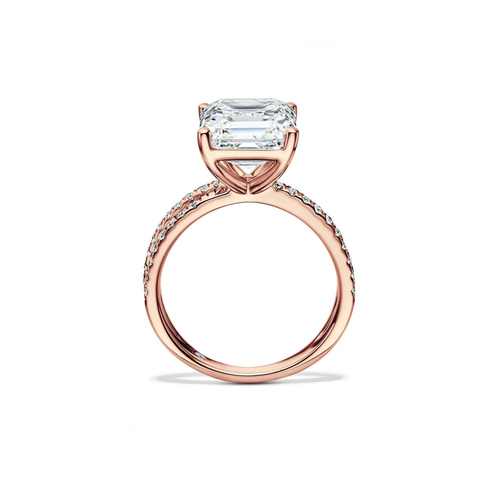 Lainey Lab Grown Diamond Asscher-Cut Engagement Ring in 14K Rose Gold (5 1/3 ct. tw.) – Image 2 of 4