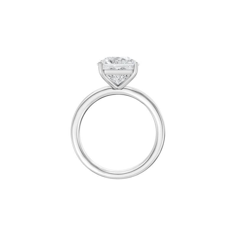 Lab Grown Diamond Square Solitaire Ring in Platinum &#40;3 ct.&#41; – Image 2 of 4