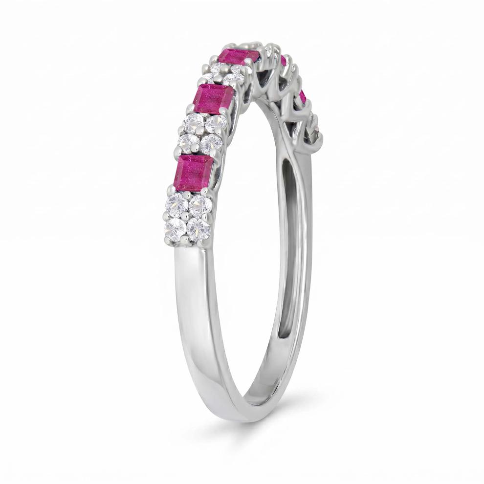 Ruby &amp; Diamond Ring in 10K White Gold (1/4 ct. tw.) – Image 2 of 4